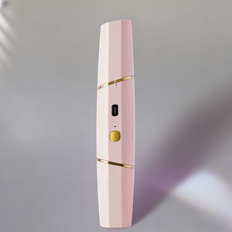 Tondeuse électrique multifonctionnelle pour sourcils et poils du nez, rechargeable via USB, tondeuse portable à double tête, longue autonomie, couleur rose (1/5)