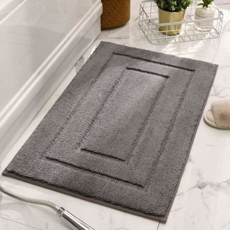 Paillasson - 50 x 80 cm - Antidérapant - Ultra Absorbant - Gris Ciel Étoilé (1/4)