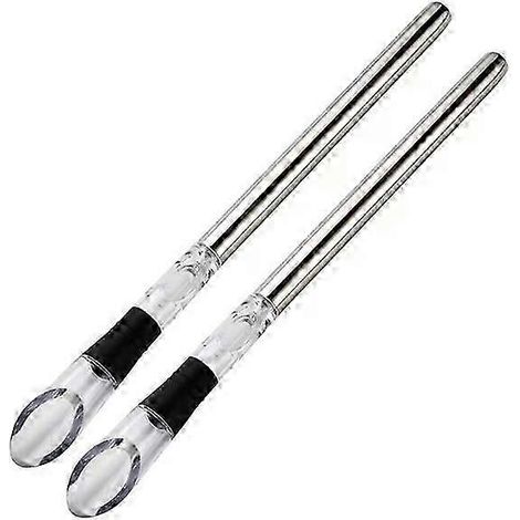 Lot de 2 refroidisseurs à vin, bâtonnets rafraîchissants pour bouteilles de vin, carafe à vin (1/5)