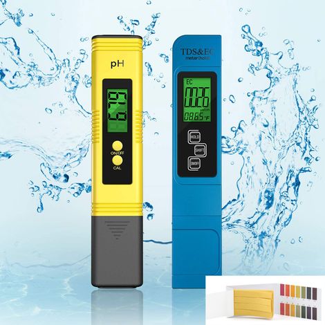 Appareil de mesure numérique multiparamètres 4 en 1 (pH/TDS/EC/température), écran LCD, pour eau potable, aquariums et piscines.-AquaForge (1/4)