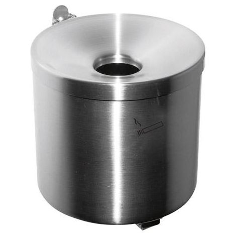 Sicherheitswandascher Ø150xH145mm silberfarbig m.Kippvorrichtung TKG