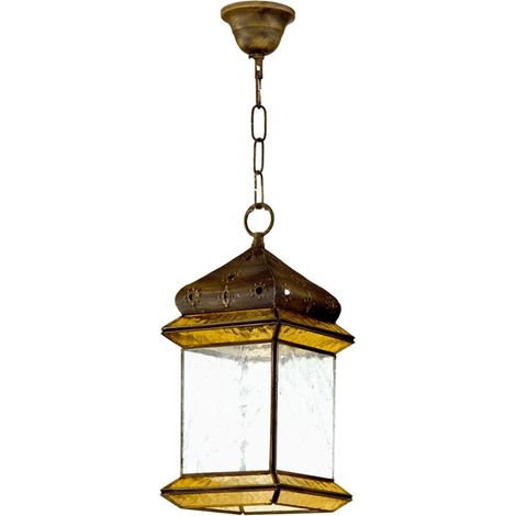 Mi Lampara - Colgante Doble 1l. Marron/beis Cilind (50/40/reg) (1/4)
