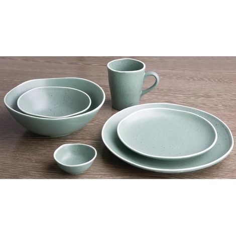 Assiettes Plates Vertes Chia 27cm (Lot de 6) - Ref DR800 - Olympia (1/5)