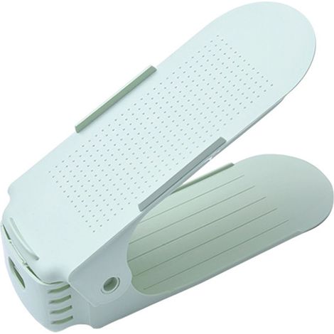 Porte-Chaussures Étagère Double [ModeleAdjustable] Plastique Organisateur Domicile Vert