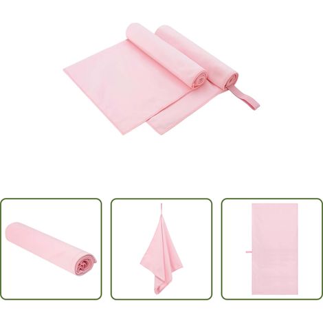 Sporthandtuch - Sporthandtücher 2 pcs Rosa 100 x 50 cm Polyester und Polyamid (1/5)