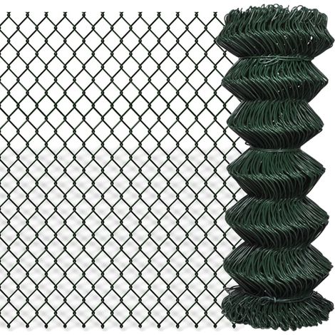 Maschendrahtzaun Stahl 1x25 m Grün