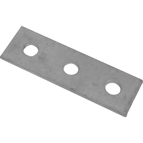 Support Acier Inoxydable Rectangulaire, 3 trous, 40 x 126mm ( Prix pour Sachet de 5 )