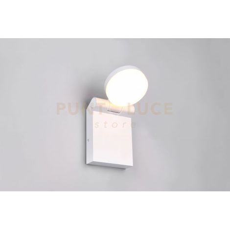 ADOUR APPLIQUE DA ESTERNO LED 7,5W  750lm, 2300+3000+4000K ORIENTABILE BIANCA CON REGOLAZIONE TEMPERATURA DI COLORE DEL LED IP44 H.19CM