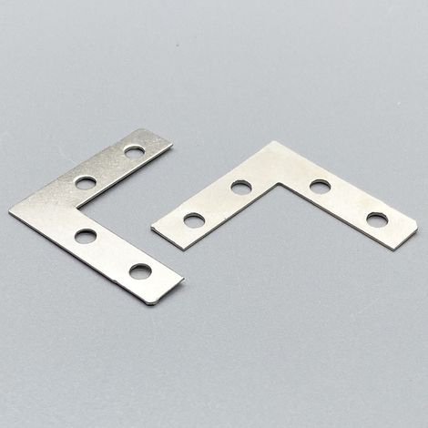 Quincaillerie pour meubles et décoration, équerres à angle droit à 90°, fixation d'angle pour cadres photo, plaques de fer à quatre trous en forme de L. (1/5)