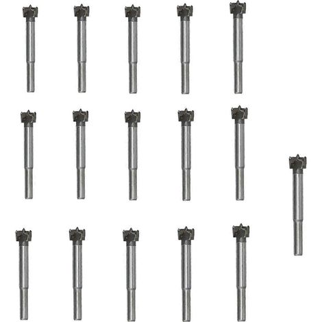 Jeu de 16 forets Forstner en acier au carbone pour le travail du bois, scies cloches pour charnières, scies cloches et fraises à défoncer