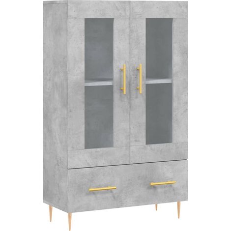 Credenza cassettiera mobile contenitore organizer cucina soggiorno salotto alto 695 x 31 x 115 cm legno ingegnerizzato grigio 020034473