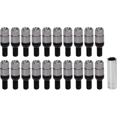 20 Stück M14x1,5 Kegel für Radbolzen, Sitzmuttern, konische Radbolzen, universelles Autozubehör, roter Kegel für Radbolzen, Sitzmuttern