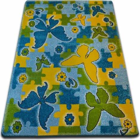 Carpet KIDS Butterfly blue C429 blue 140x190 cm