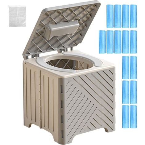 Siège de toilette portable - pour adultes - pliable et antidérapant - avec