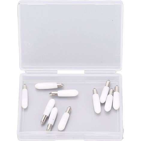 Lot de 10 lames de rechange pointues, grain moyen à gros, en acier allié à 45 degrés pour machine de découpe de bricolage (1/5)
