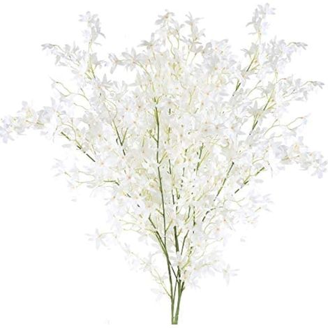 3pcs Fleurs Artificielles Cerisier Blanc 115CM Sakura Bouquet de Fleur en Soie Fausse Fleur Sakura Deco pour Vase Maison Table Jardin Arrangement de Fleur