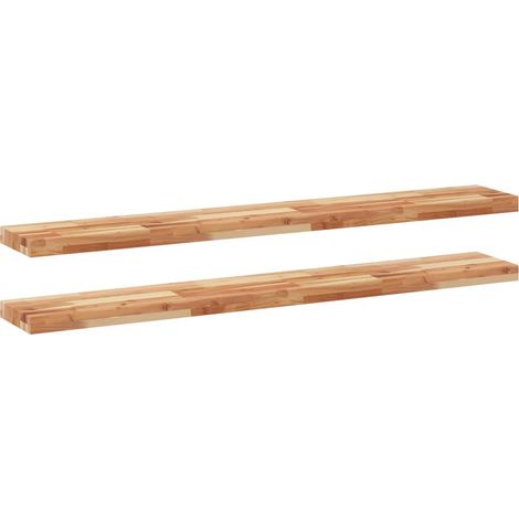 Maison Exclusive - Schweberegale 2 Stk. 120x20x4 cm Massivholz Ak