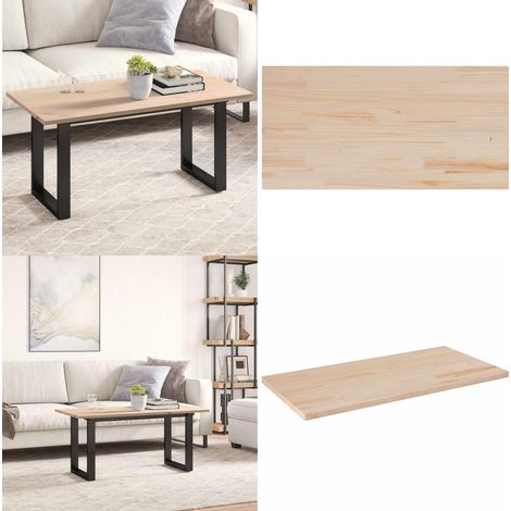 Dessus de table 100x50x1,7 cm rectangulaire bois de pin massif - Dessus De Table - Plateau De Table - Bois De Pin - Design Rustique - Mobilier Intérieur - Home & Living (1/5)