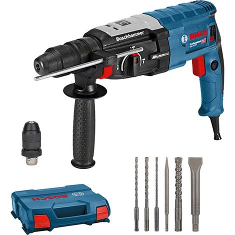 Bosch – Perforateur burineur 880W – Force de frappe 3,2J – Capacité de perçage béton Ø 28mm – SDS-plus – Moteur KickBack Control (1/5)