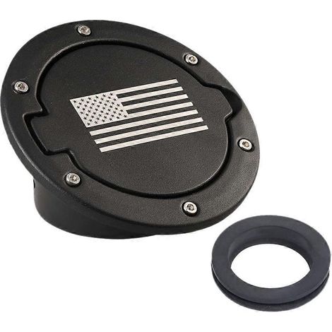 Couvercle de trappe à carburant et bouchon de réservoir pour Jeep Wrangler JK & Unlimited Sport Rubicon Sahara 2007-2017 (Drapeau américain) (1/5)
