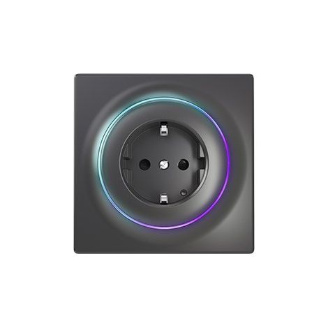 Fibaro Walli Steckdose Typ F, Schwarz Z-Wave EU Fibaro (1/5)