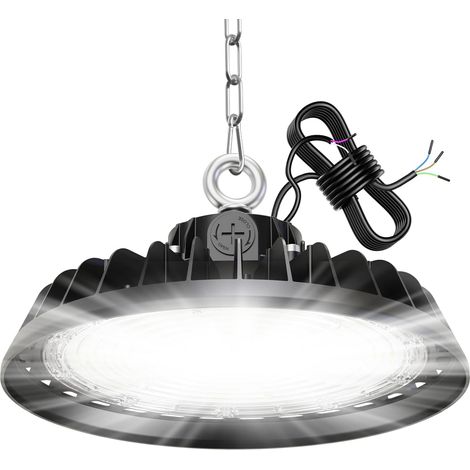 Projecteur LED Industriel 200W Blanc 6000K Aluminium IP65 Haute Luminosité 34000lm pour Garage Atelier Entrepôt (1/5)