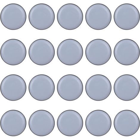 25mm Patin Chaise, 20 Pièces Patins Glisseurs, Patins Glisseurs pour Meubles, Patins en Téflon pour Chaise de Mobilier de Bureau de Maison (20mm Forme Ronde) (1/5)
