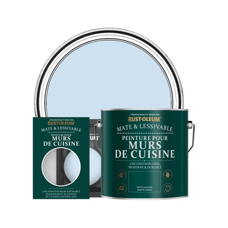Peinture pour Murs de Cuisine, Finition Mate - Bleu Poudré (1/3)
