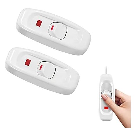 CSPARKV 72x26x21mm Lamp Switch Light Switch with Indicator Light for Bedside Lamp Table Lamp Electric Cable (AC250 )