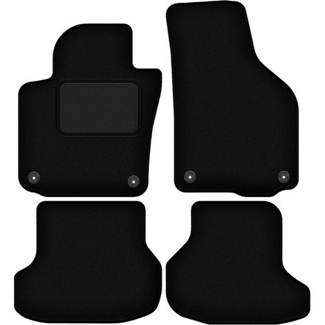 Alfombrillas de terciopelo negro para Volkswagen Golf VI Cabrio (2011-2016) (1/5)