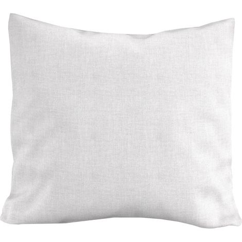 Coussin décoratif lin coton 45x45 cm LINO blanc, par Soleil d'Ocre