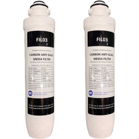 2x Water Filter 10"" Cartidge Water Filter Cartridge 3 in 1 Boiling Hot Water Tap