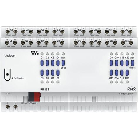 Actuador Theben KNX Schaltaktor 16F.RM1 16 canales 11x8x16 cm