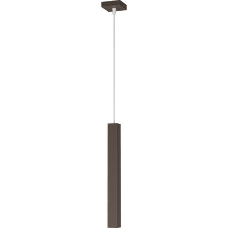 Sospensione Moderna Square Tube Metallo Marrone 1 Luce Gu10 (1/4)