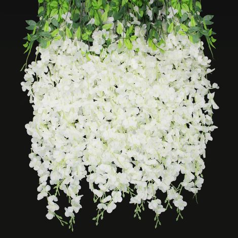 12 Pcs Guirlande de Plante Artificielle 42.5in Fleurs de Glycine (1/5)