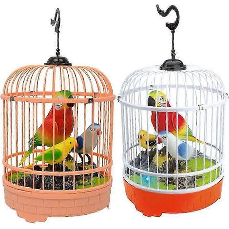 Cage à oiseaux chantante à commande vocale inductive (couleur aléatoire) (1/3)