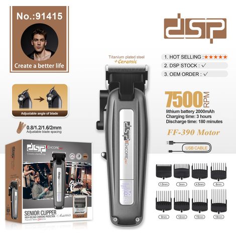Tondeuse à cheveux électrique rechargeable par USB, tondeuse électrique de précision, outil pour crâne rasé, kit de coiffure avec rasoir électrique