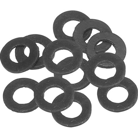 Joint Plat En Caoutchouc M5, Lot De 12, Diamètre Intérieur 5mm, Diamètre Extérieur 11mm, Épaisseur 1mm, Rondelle D'étanchéité Pour Robinet, Tuyau, Raccord De Serrage, Noir (1/5)