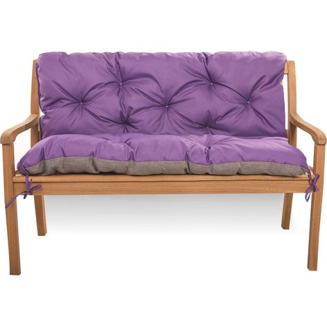 Coussin pour banc de jardin 140x50x50cm, coussin de jardin Violet, coussin de balançoire, coussin de banc extérieur, coussin de banc de jardin