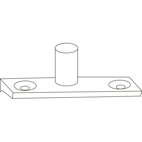 Maco Rustico Schließzapfenplatte R1 schwarz Abstand 0mm, Zinkdruckguss (1/3)