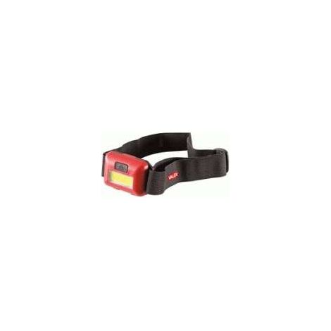 Valex Lampada Frontale 3W Rosso - Torcia con 3 Funzioni e Batterie Incluse