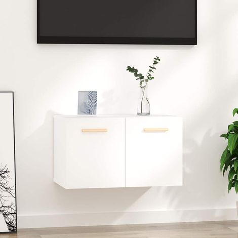 Beyamis Armoire murale blanche 60 x 36,5 x 35 cm, bois composite (1/5)