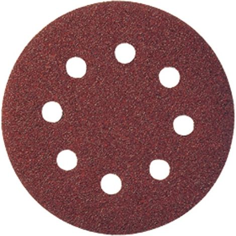 Disque abrasif adhésif GLS 4 115 mm Granulation 80 pour bois / métal corindon Nombre de trous 8
