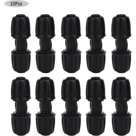 10 pièces connecteur d'eau droit raccord d'irrigation goutte à goutte de jardin pour tuyau PE 16mm