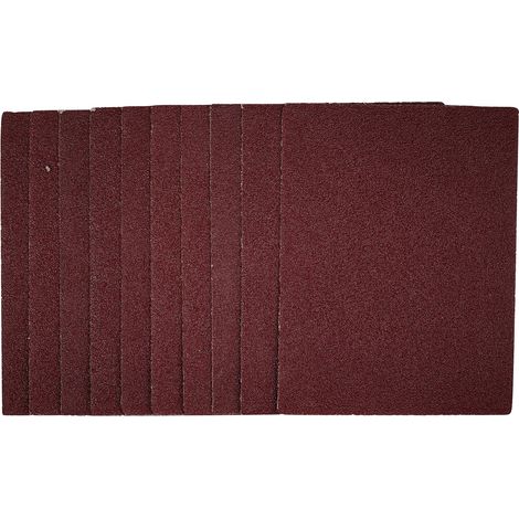 Draper 1/4 Sheet Sanding Sheets, 115 x 150mm, 40 Grit, Pack of 10 (1/5)