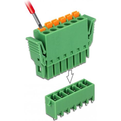 Anschlusszubehör Delock 65972 6 Punkte 3,81 mm
