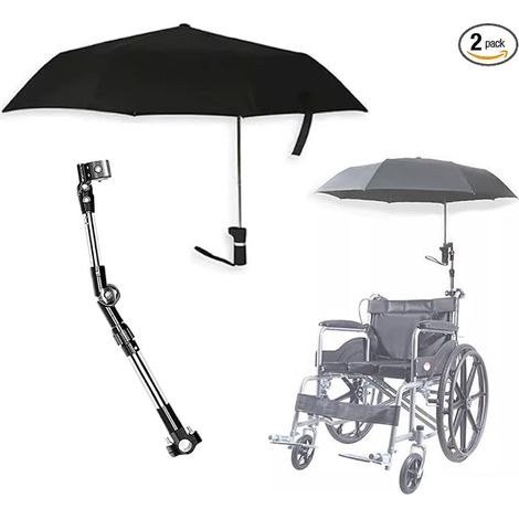 Wheelchair Umbrella - Electric Wheelchair Shade - Adjustable Stand for Parasol Windproof (1/5)
