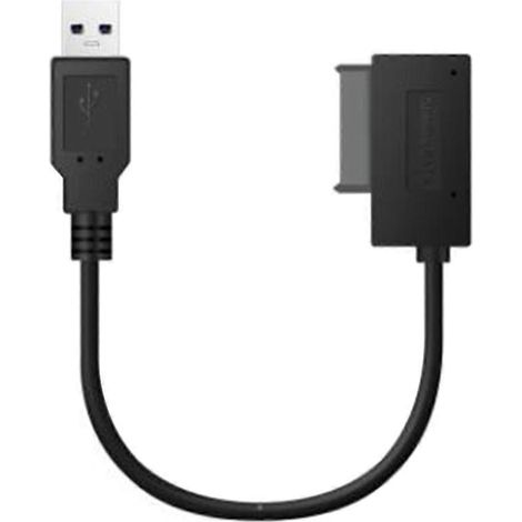 Adaptateur USB PC 6P+7P CD DVD ROM SATA vers USB 2.0, câble SATA 13 broches ultra-fin pour PC portable (1/4)