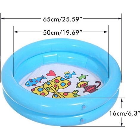 Piscine Gonflable, Piscine Ronde Jeu d'eau Jouet Piscines pour Enfants avec 2 Couches de Sac à Gaz Piscine Hors Sol Piscine Intérieure Extérieure pour Enfants pour Fête Familiale (1/5)