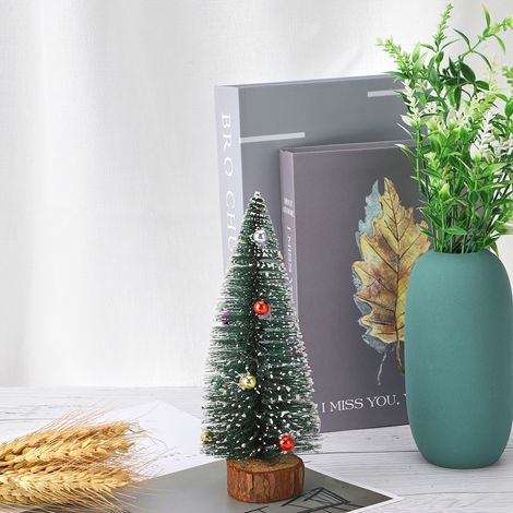 Lot de 3 mini sapins de Noël décoratifs pour la maison ou le magasin, hauteur 25 cm (1/5)